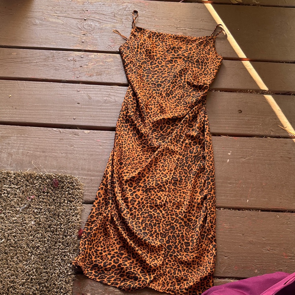 re:named Wild Leopard Midi Dress